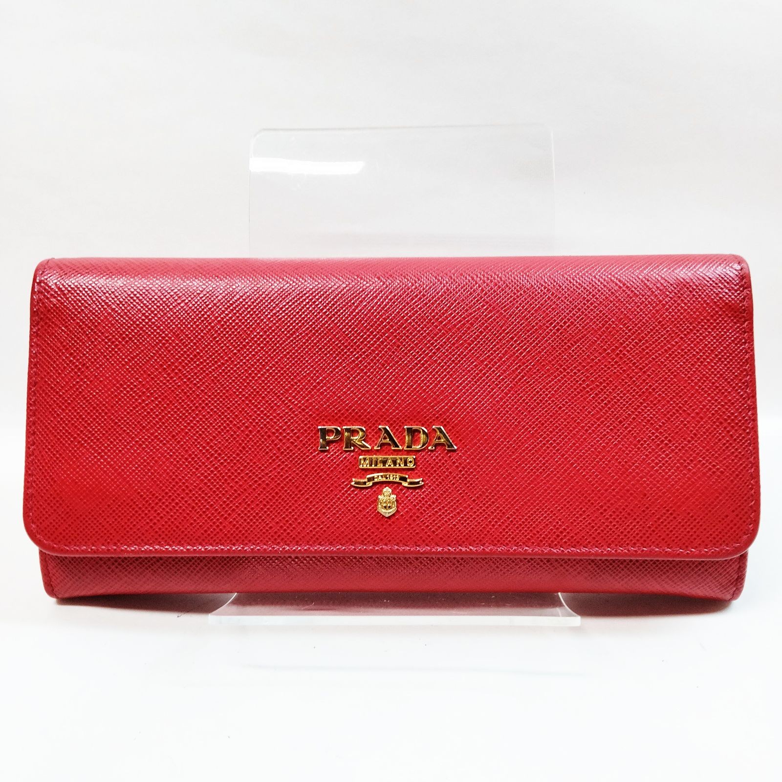Prada Long Wallet Red Leather #193727p86